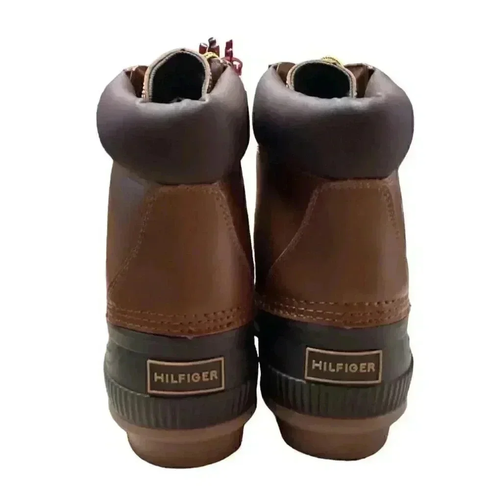 Tommy Hilfiger Colin 2 Mens 8 Waterproof Insulated Lace Up Duck Boots Brown NEW